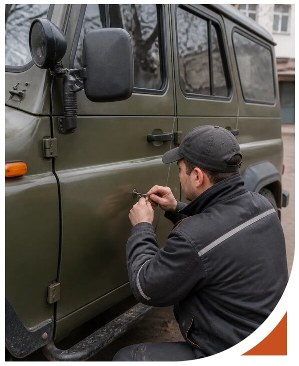 Профессиональное вскрытие автомобиля УАЗ без повреждений в Усолье-Сибирском